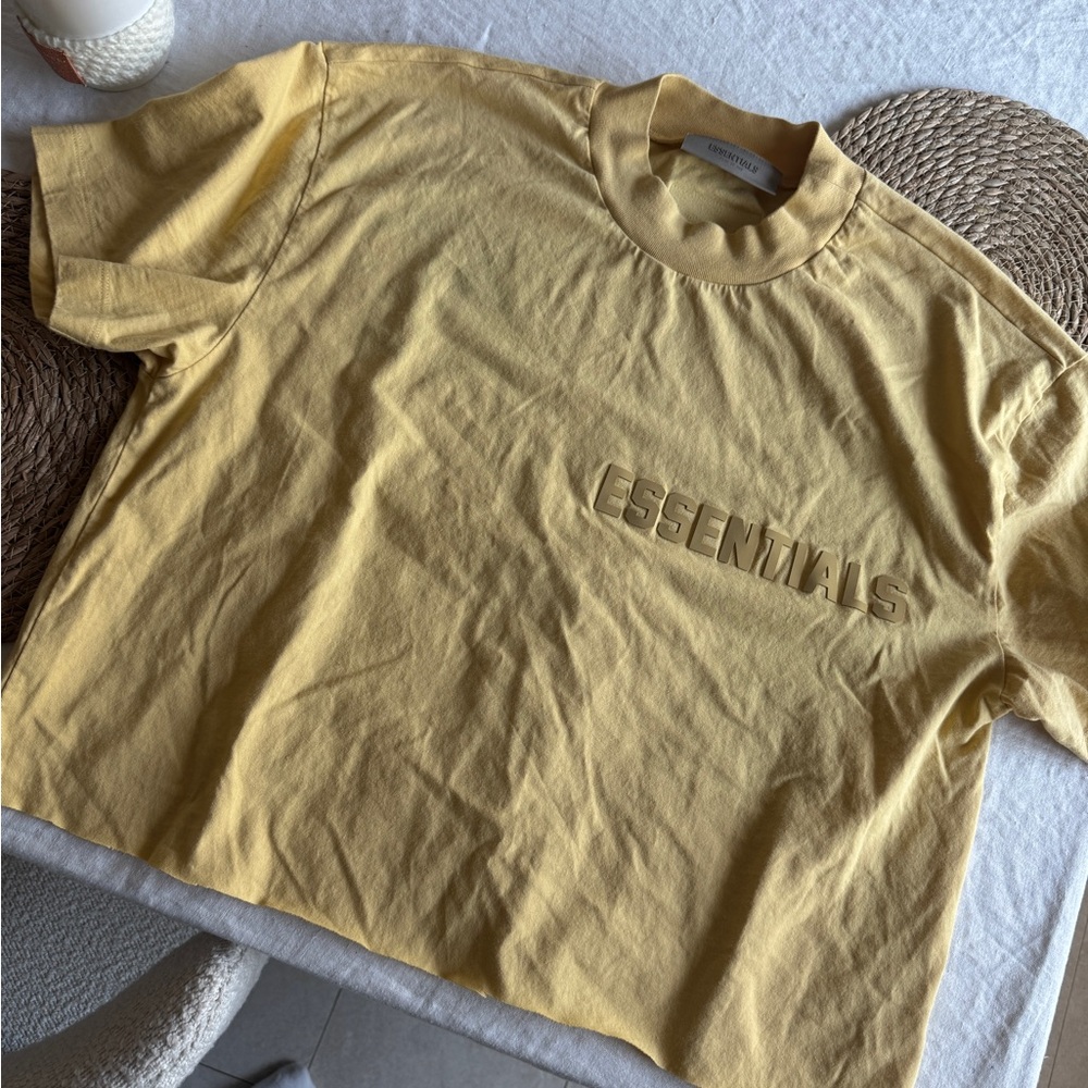 Essentials Mustard Crew Neck Tee - image 1